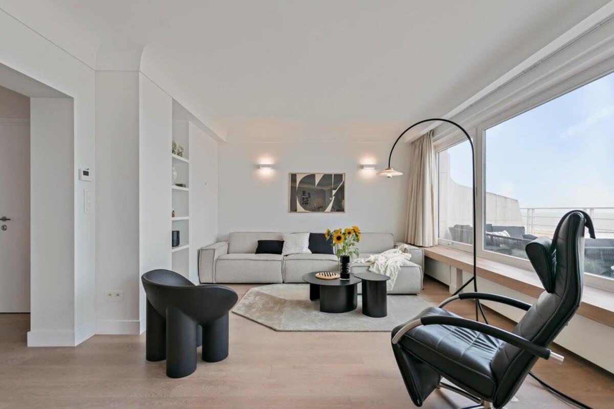 Huswell - Panoramic Seaview Apartment In 'T Zoute كنوك هايست المظهر الخارجي الصورة